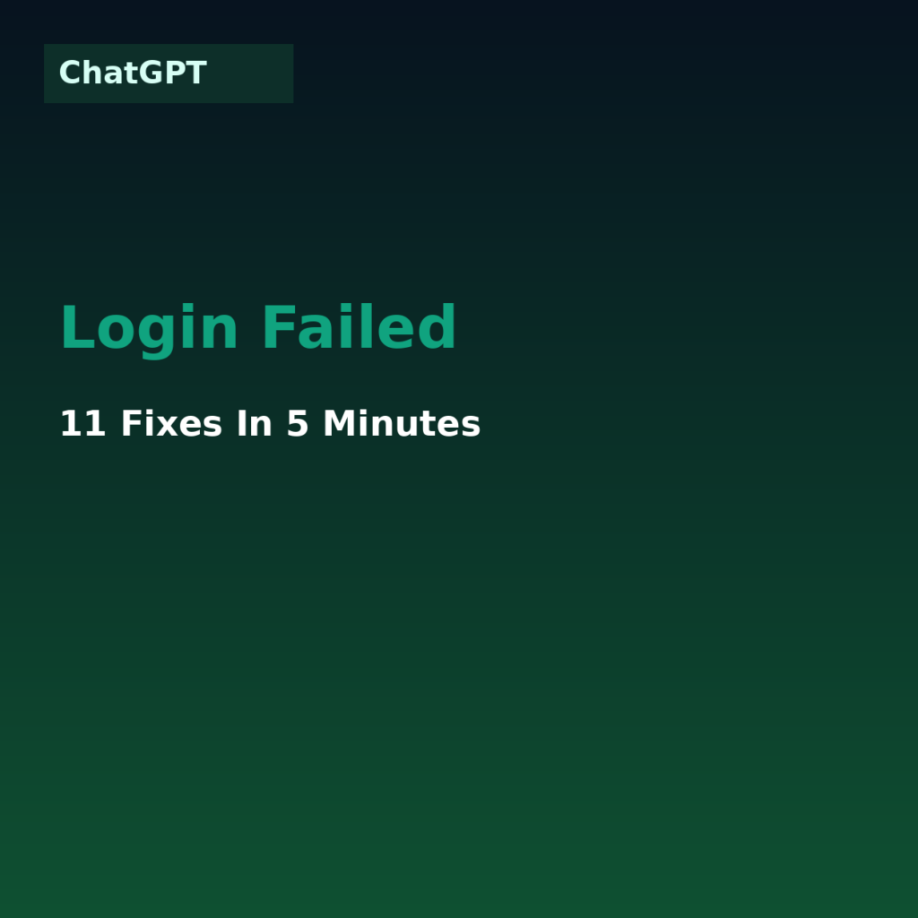 Chatgpt - Login Failed