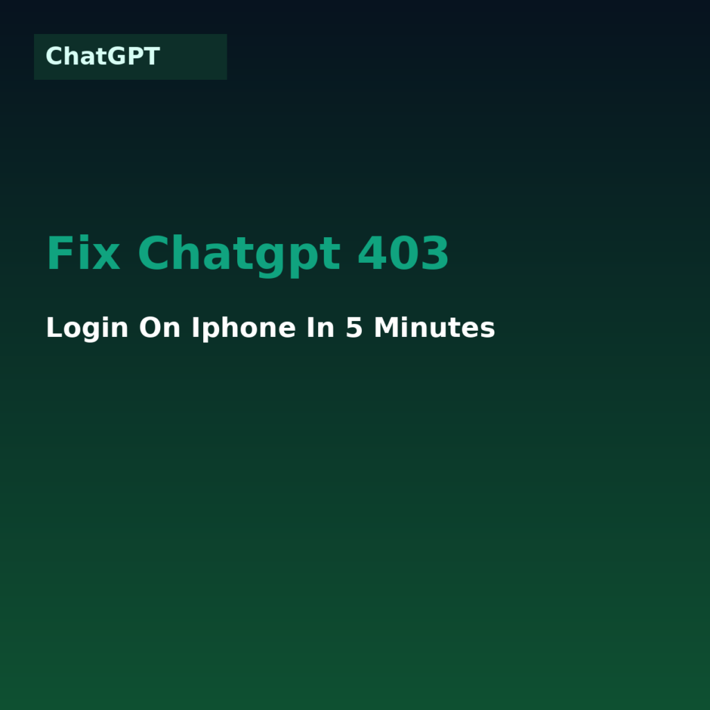 Fix Chatgpt 403
