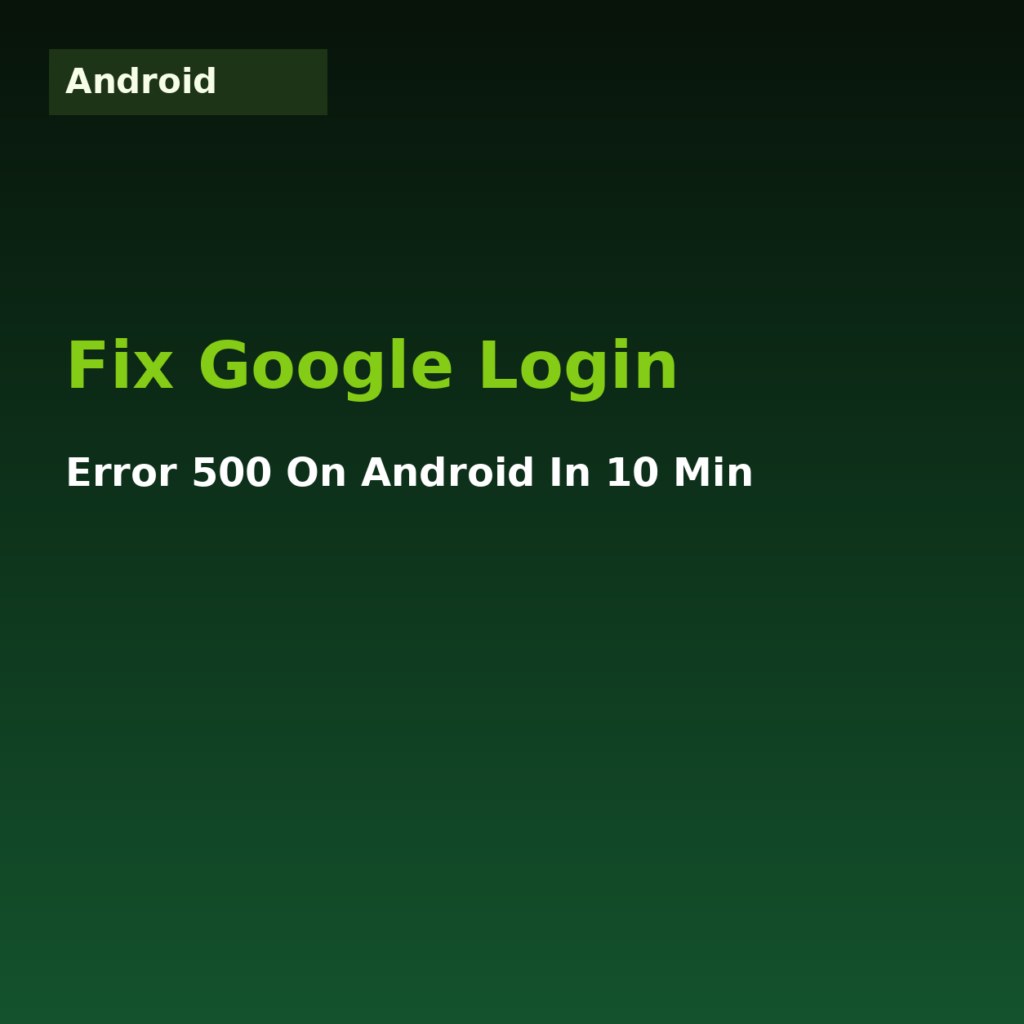 Android - Fix Google Login