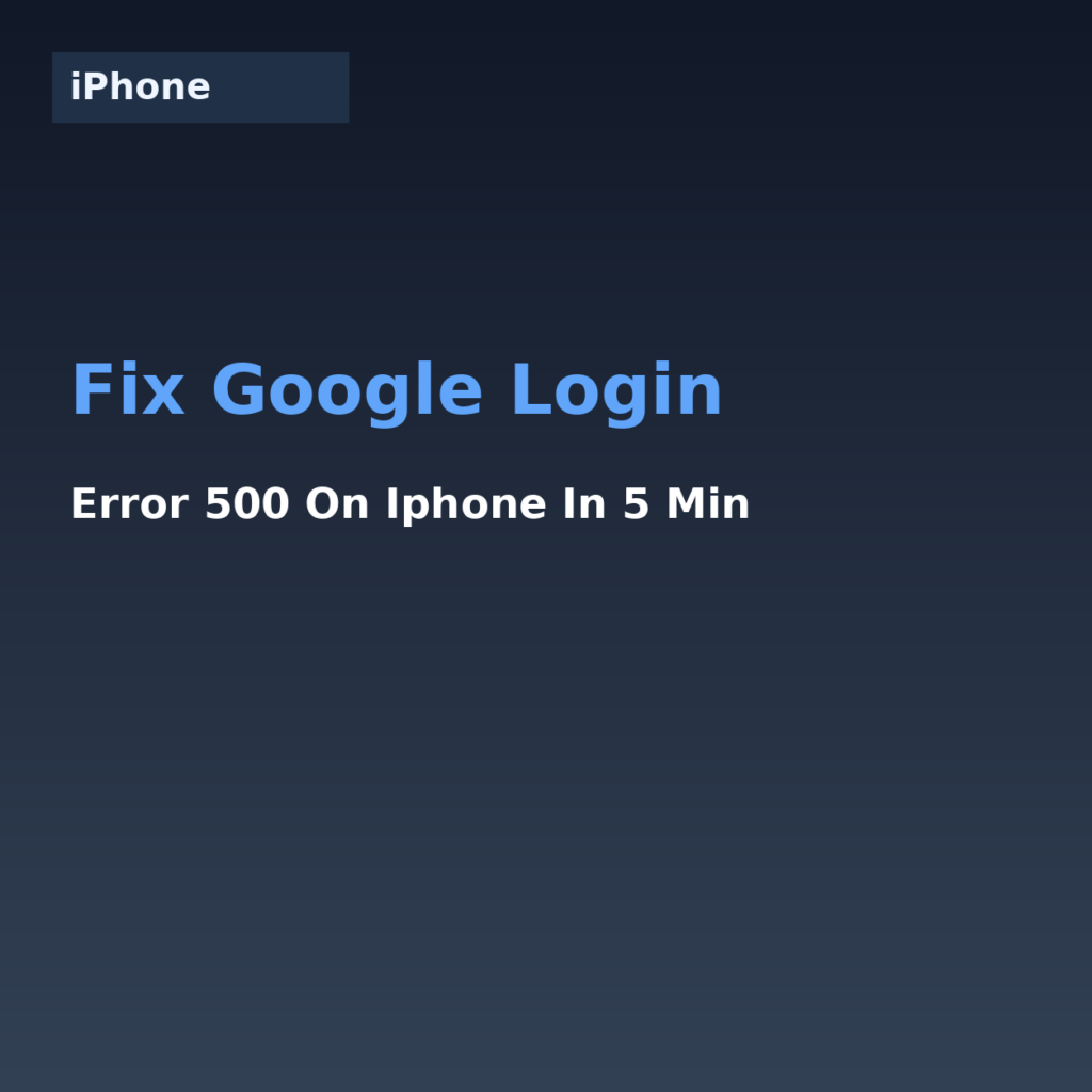Iphone - Fix Google Login