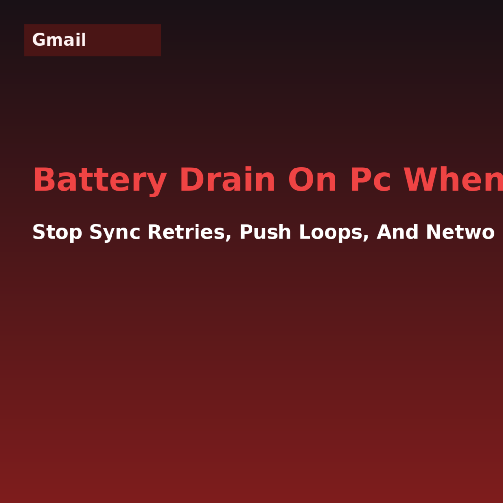 Gmail - Battery Drain On Pc When Using Mobile Da