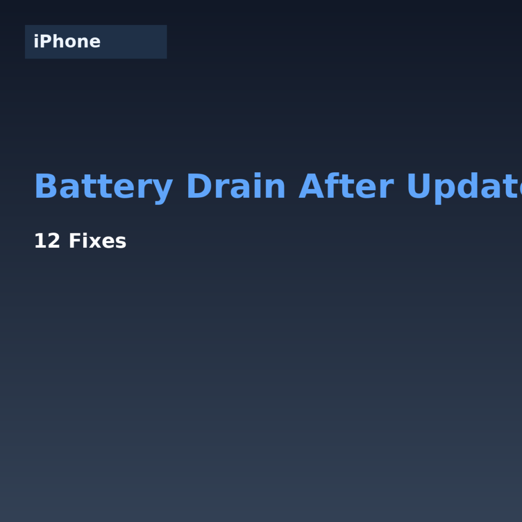 Iphone - Battery Drain After Update