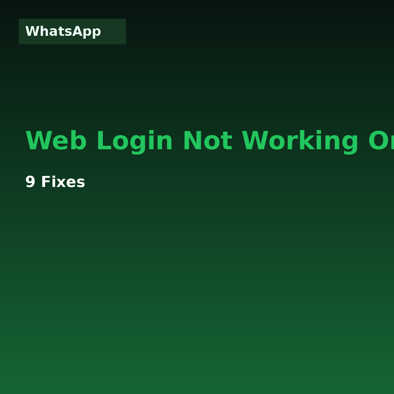Whatsapp - Web Login Not Working On Chrome
